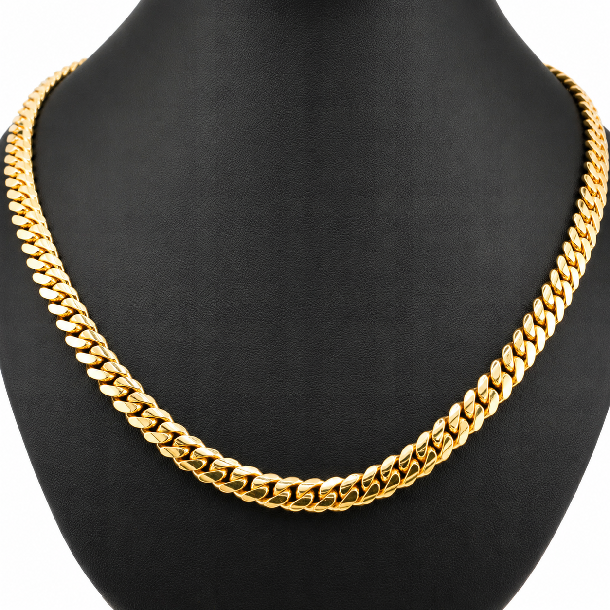 Cuban Link Chain 8mm Gold Over Silver