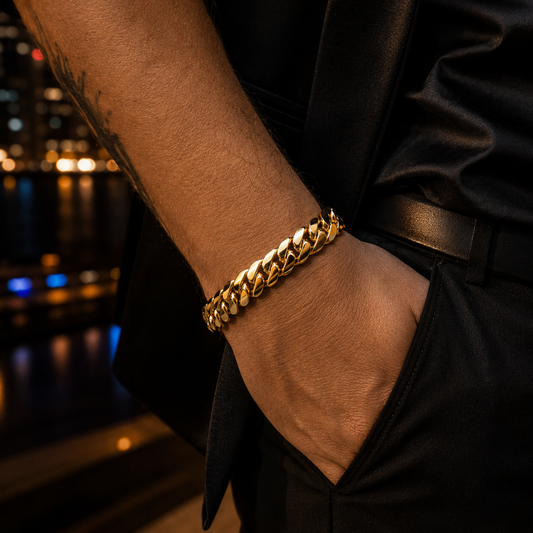 Cuban Link Bracelet 12mm 10 k gold