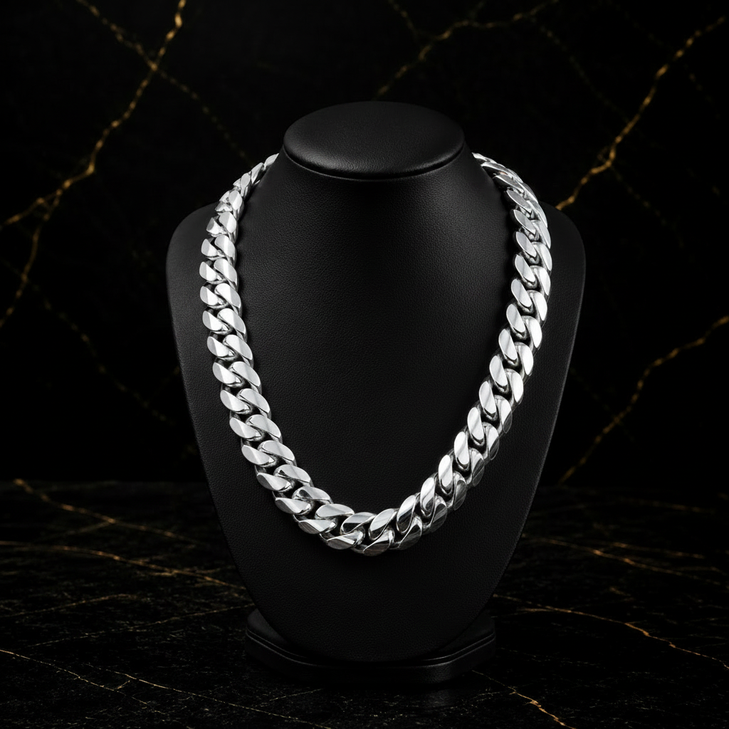 20mm Silver Cuban Link Chain - Corrected