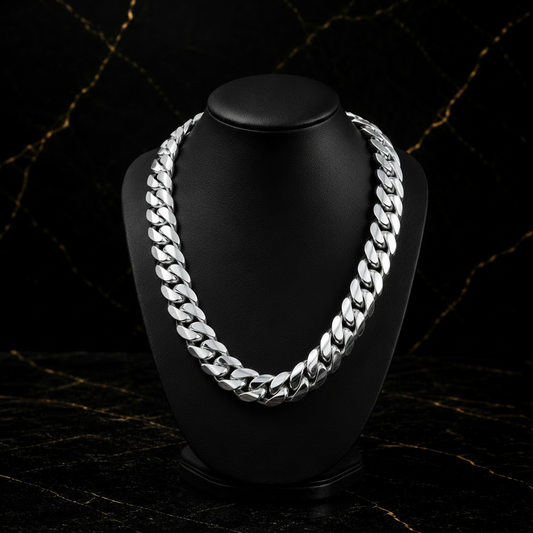 20mm Silver Cuban Link Chain - Corrected