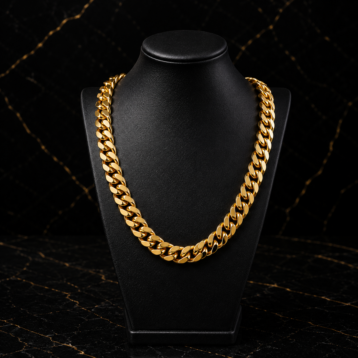 Cuban Link Chain 18mm 14K Gold