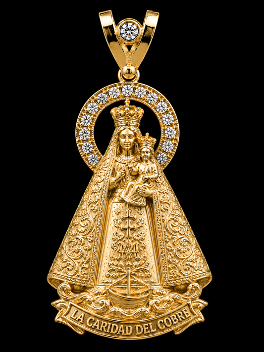 10 k Caridad Del Cobre Pendant