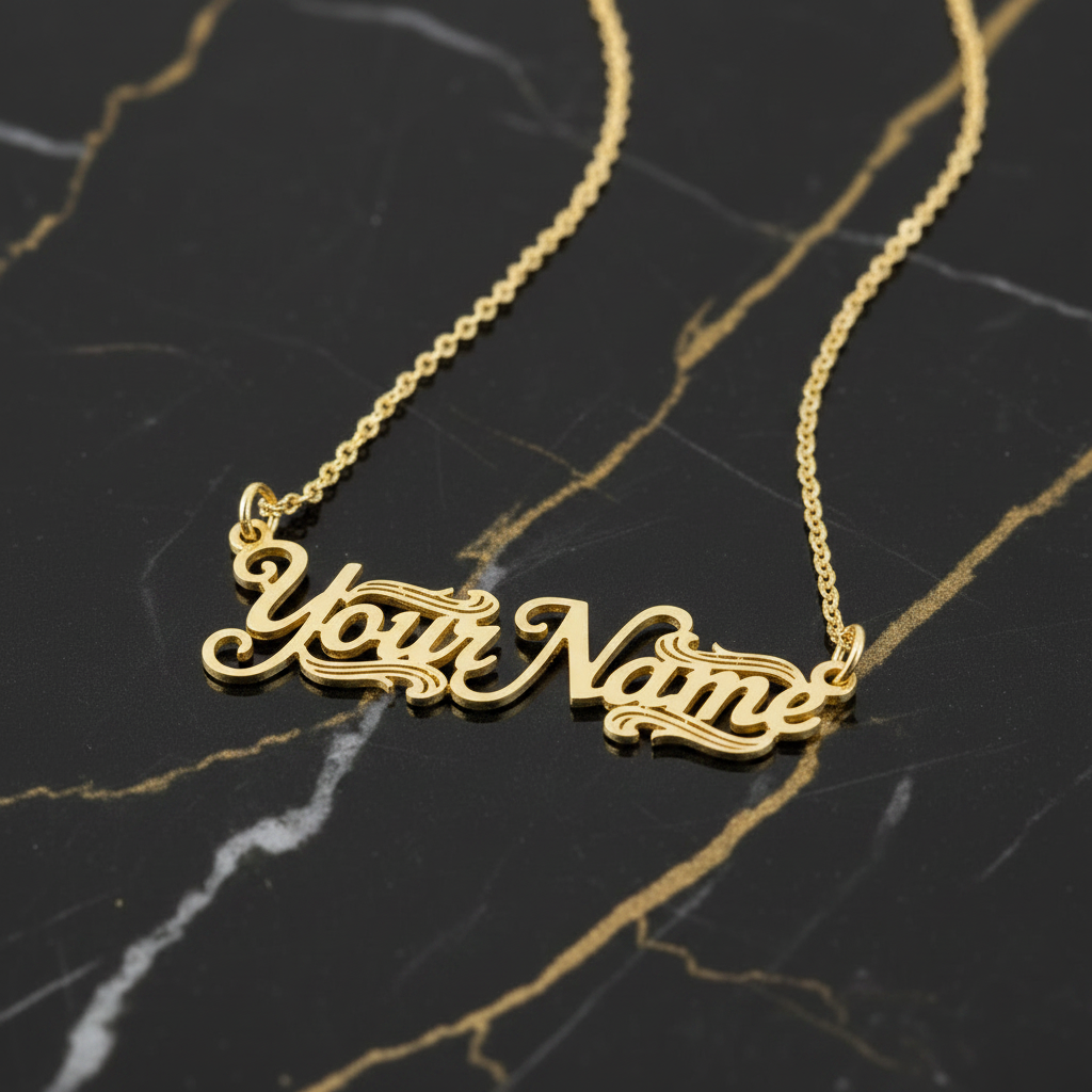 Your Name Necklace - Calligraphy Font